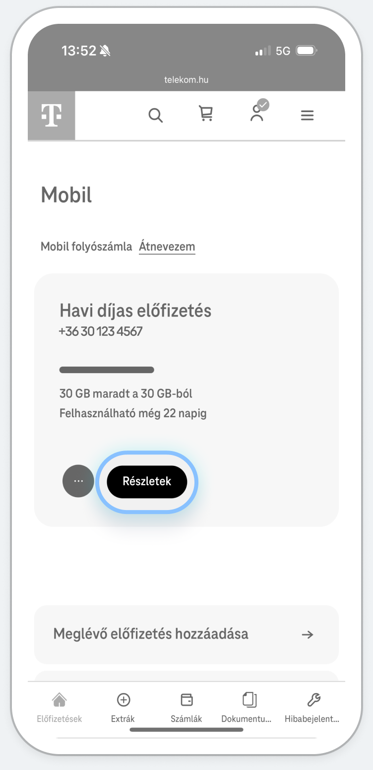 Lépj be az előfizetésed
      részleteibe!
