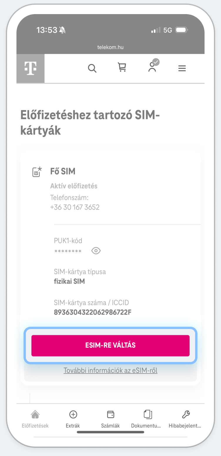 Görgess le a
      SIM-kártyádhoz!