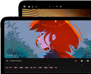 Asztrofekete
      13 hüvelykes és 11 hüvelykes iPad Pro elölnézetből, fekvő tájolásban, lekerekített sarkokkal és fekete kijelzőkerettel, a
      11 hüvelykes modell kijelzőjén egy vörös hajú figura élénk képe, a 13 hüvelykes modell kijelzőjén pedig egy fotószerkesztő
      felület színes elemei jelennek meg