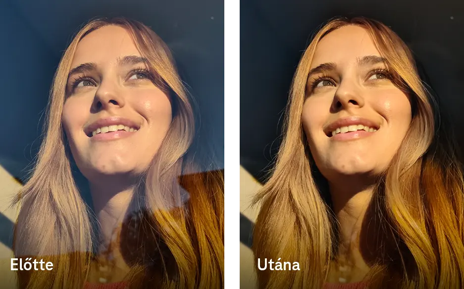 Portrékép, előtte-utána összehasonlítás